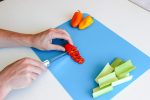 4 pack Large Flexible Plastic Cutting Boards Set with Handle Mat board for use with kitchen knife Mats are dishwasher safe on - Image 7